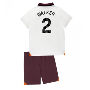Lacne Dětský Futbalové dres Manchester City Kyle Walker #2 2023-24 Krátky Rukáv - Preč (+ trenírky)
